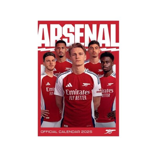 Arsenal FC 2025 A3 Wall Calendar