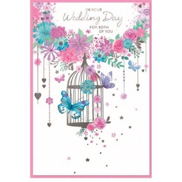 Simon Elvin Butterflies Wedding Card (Pack of 6)