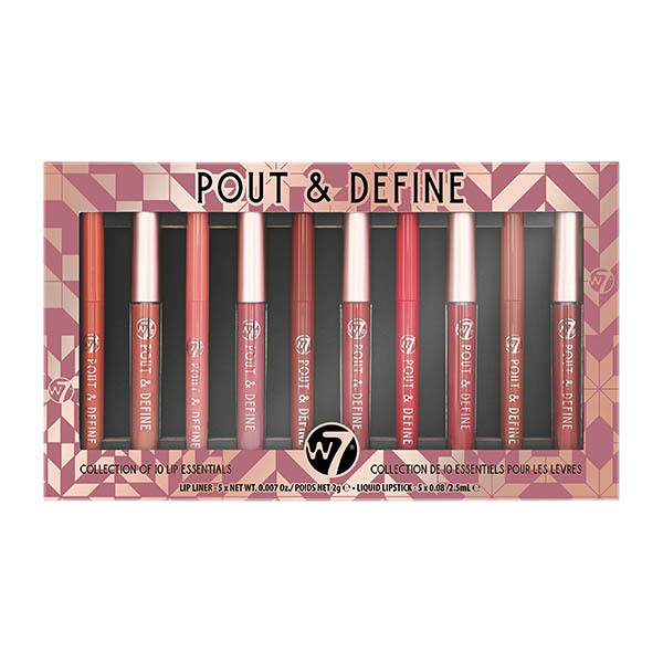 W7 Pout & Define Lipstick Gift Set