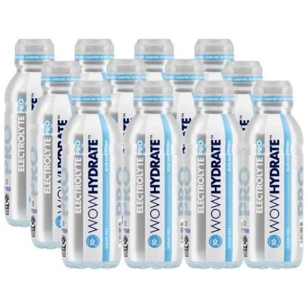 WOW Hydrate ELECTROLYTE PRO Blue Raspberry - 500ml (x 12)