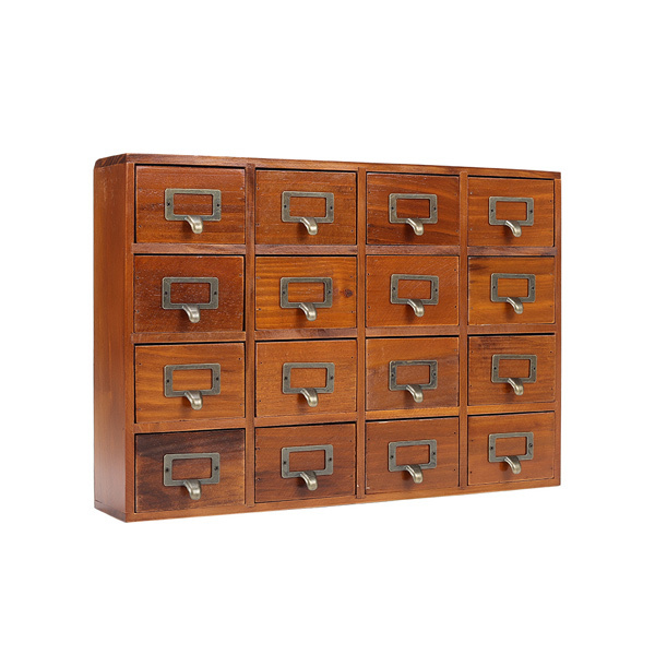 Livingandhome Retro Wooden Drawer Organzier Box