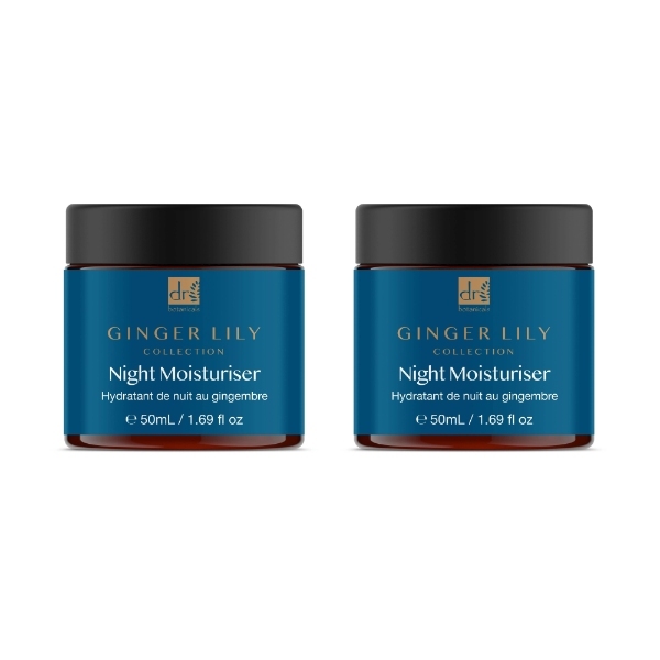 Dr Botanicals Gingerlily Night Moisturiser Pack 2 x 50ml