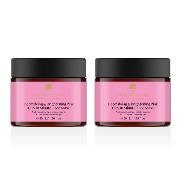 Dr Botanicals Detoxifying Pink Clay Mask Twin Pack 2 x 50ml