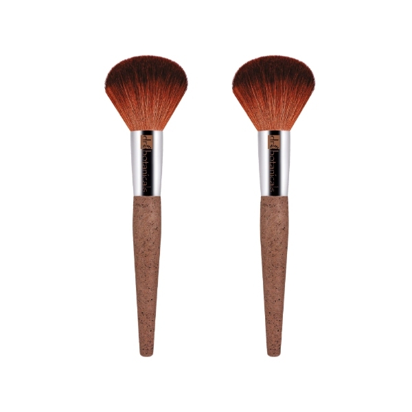 Dr Botanicals Coffee Ground Powder Brush Twin Value Pack