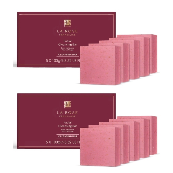 Dr Botanicals La Rose Française Cleansing Bar Pack 10 x 100g