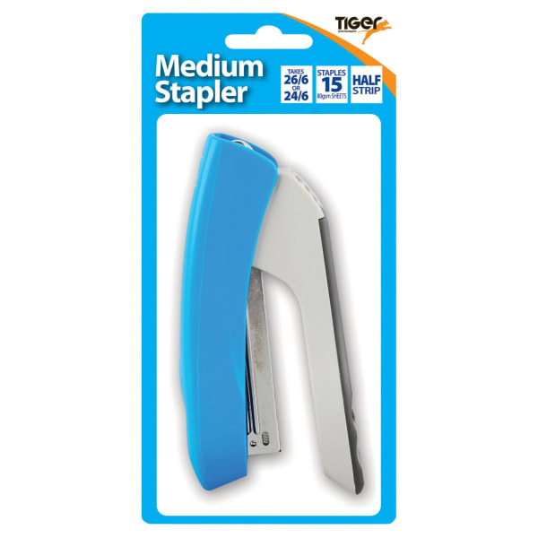 Tiger Stationery Stapler (Pack of 6) (9.2cm x 23cm x 22.3cm)