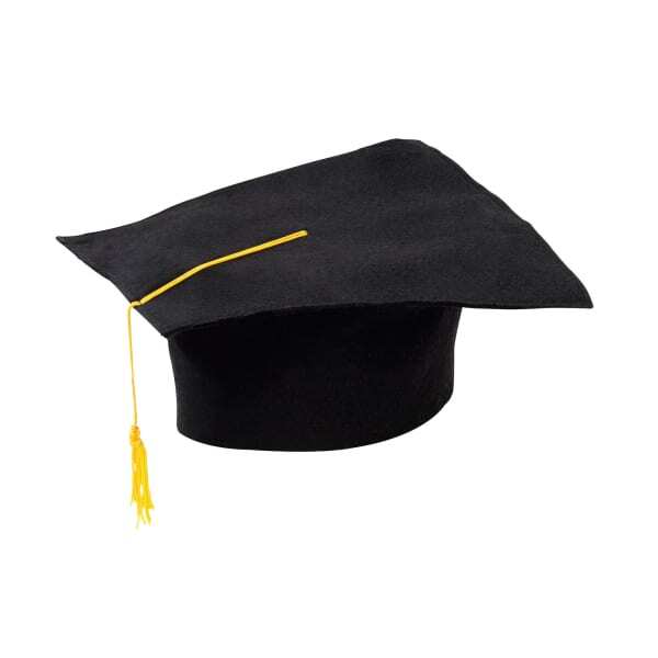 Bristol Novelty Adults Soft Felt Graduation Hat