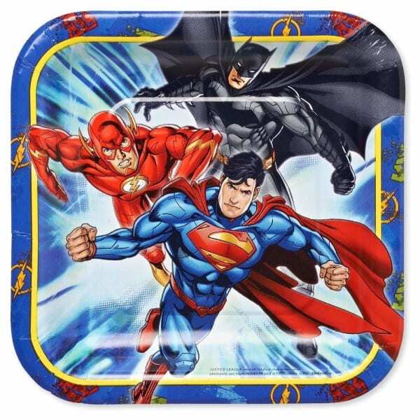 Justice League Paper Party Plates (Pack of 8)