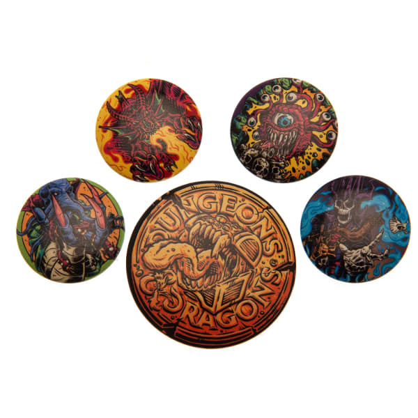 Dungeons & Dragons Badge Set (Pack of 5)