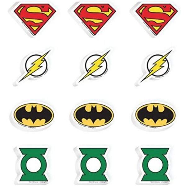 Justice League Icons Eraser (Pack of 12)