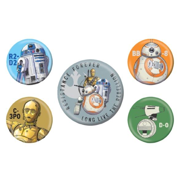 Star Wars Droids Badge Set (Pack of 5)