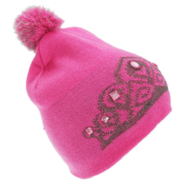 FLOSO Womens Tiara Pattern Winter Beanie Bobble Hat