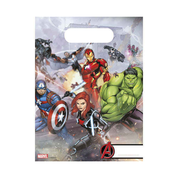 Avengers Plastic Party Bags (Pack of 6)