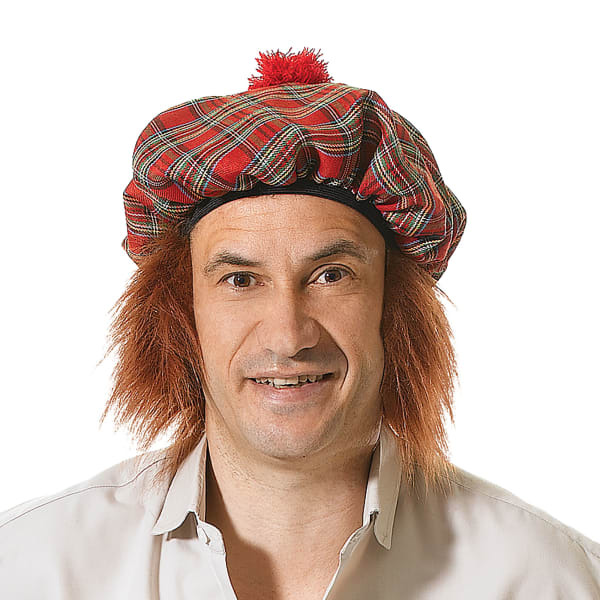 Bristol Novelty Adults Scots Tartan Hat And Hair