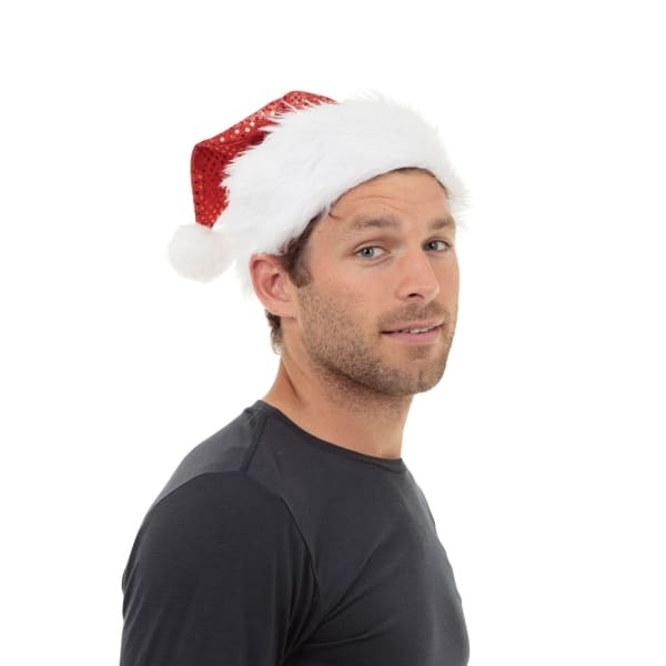 Bristol Novelty Adults Sequin Santa Hat