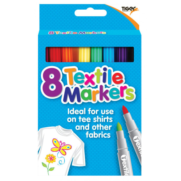 Tiger Textile Markers Set (Pack of 8)