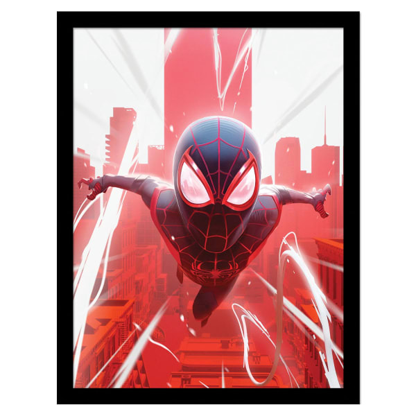 Spider-Man Swinging Framed Poster (40cm x 30cm)