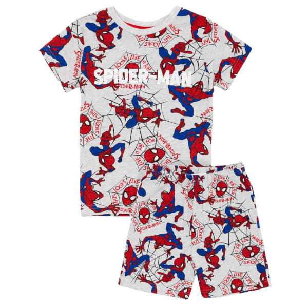 Spider-Man Boys Short-Sleeved Pyjama Set (7-8 Years)