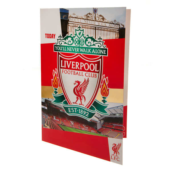 Liverpool FC Birthday Card With Stickers (22cm x 15cm)