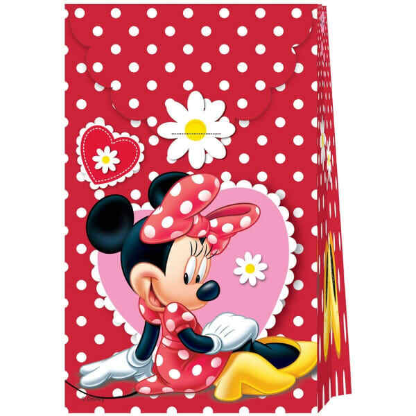 Disney Bistrot Minnie Mouse Paper Gift Bag (Pack of 6)