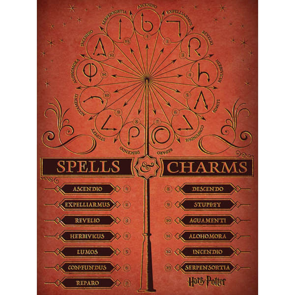 Harry Potter Spell & Charms Canvas Print (60cm x 80cm)