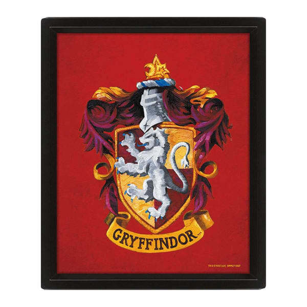 Harry Potter Gryffindor 3D Framed Picture (25cm x 20cm)