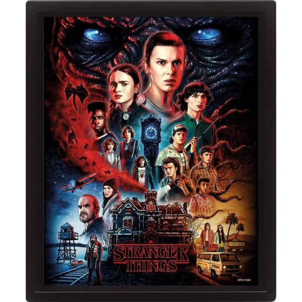 Stranger Things Vecna 3D Framed Poster (10in x 8in)