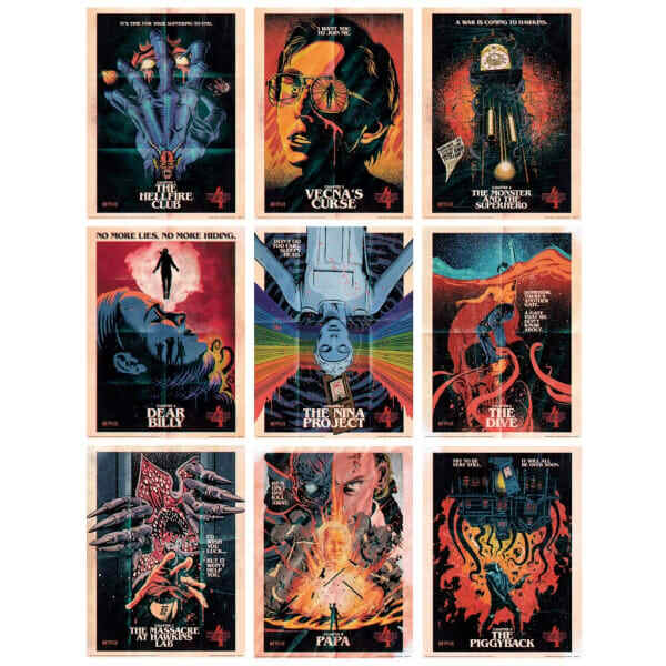 Stranger Things Season 4 Print Set (Pack Of 9) (40cm x 30cm)