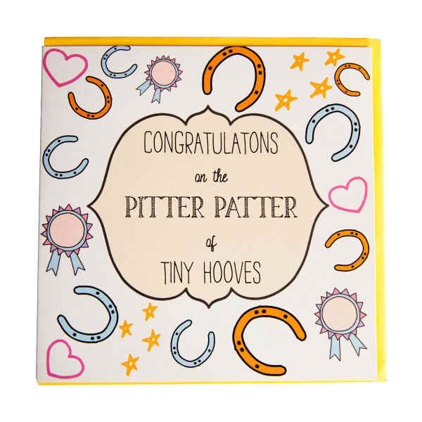 Gubblecote Pitter Patter Hooves Congratulations Card