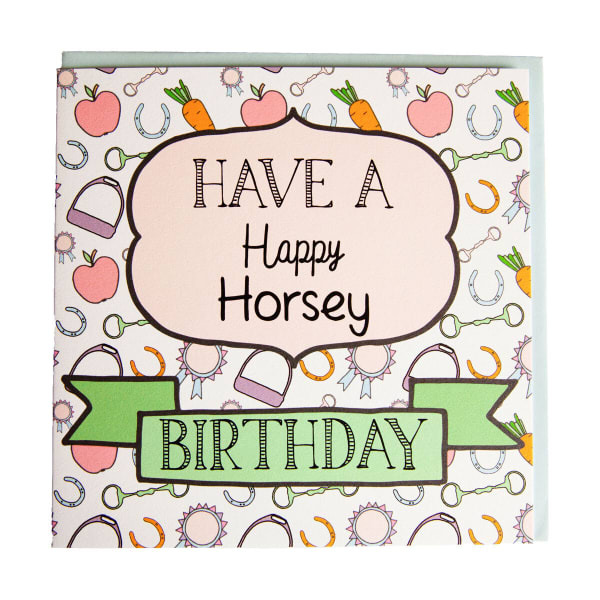 Gubblecote Happy Horsey Birthday Card