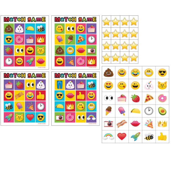 Creative Party Emoji Bingo Cards Set (Pack of 10)