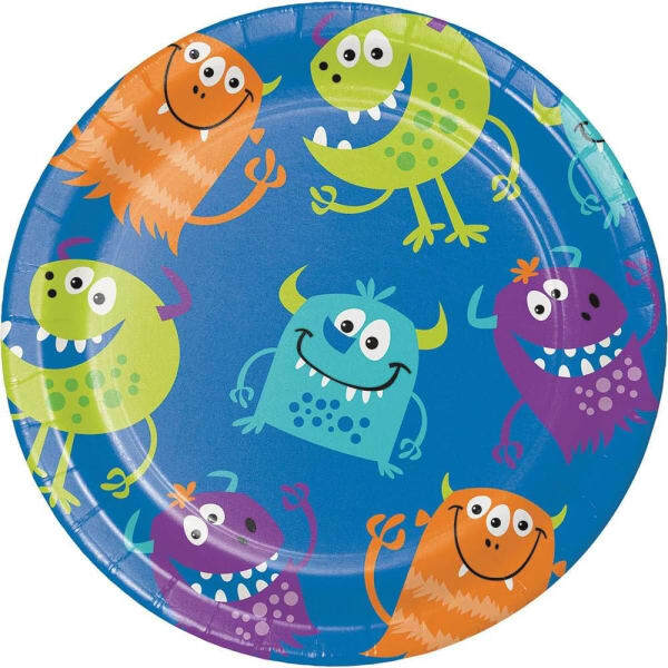 Creative Party Monster Dessert Plate (Pack of 8)