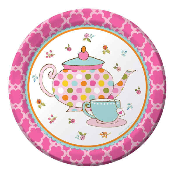 Creative Party Tea Time Paper Dessert Plate (Pack of 8)