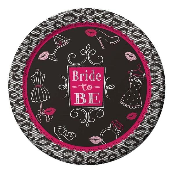 Creative Party Bridal Bash Dinner Plate (Pack of 8)