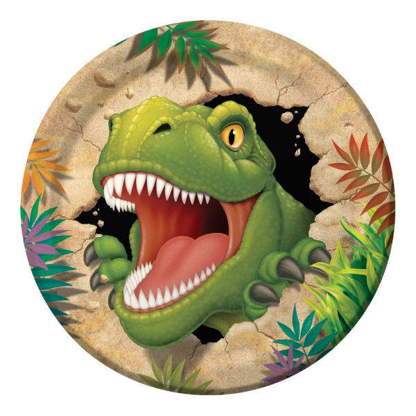 Creative Party Paper Dinosaur Dinner Plate (Pack of 8)