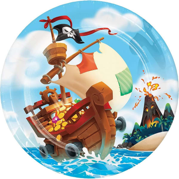 Creative Party Paper Pirate Dinner Plate (Pack of 8)