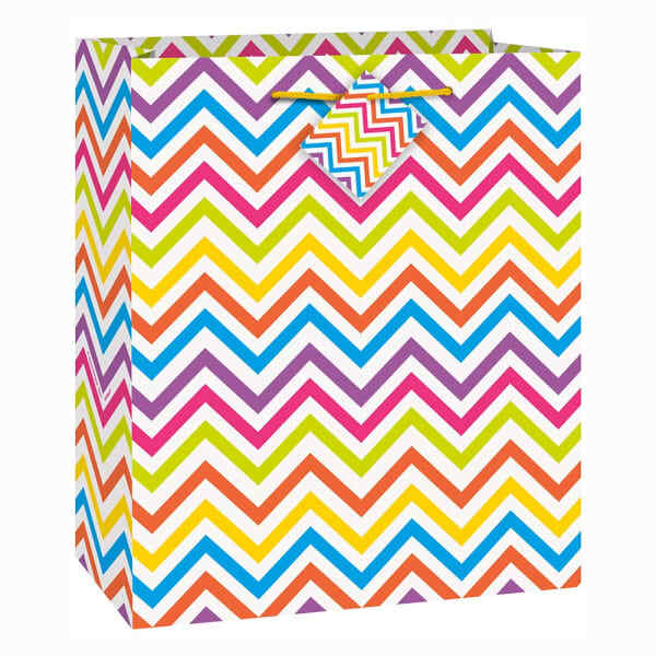 Unique Party Chevron Gift Bag (23cm x 18cm)