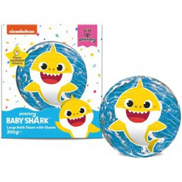 Baby Shark Bath Fizzer With Charm 200g - Pink