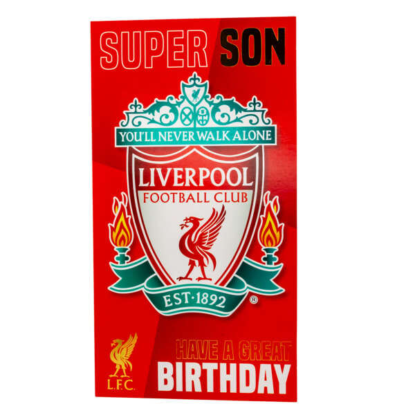 Liverpool FC Super Son Birthday Card