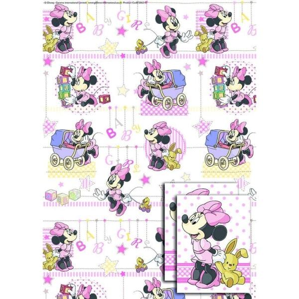 Disney Minnie Mouse Gift Wrap Sheets (Pack of 2)