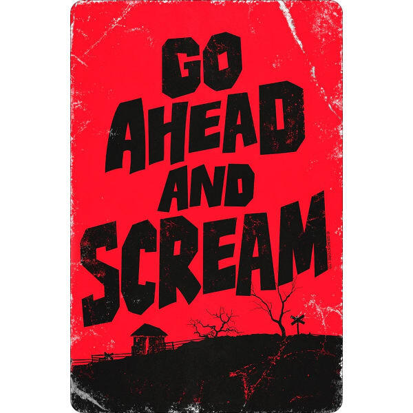 Grindstore Go Ahead And Scream Tin Plaque (15cm x 10cm)