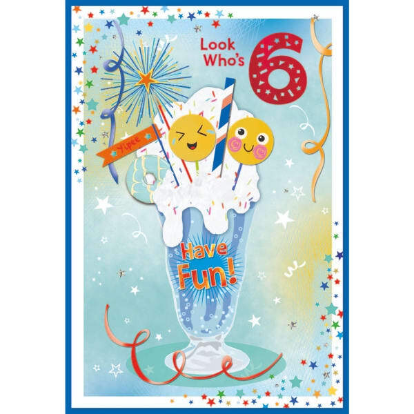 Simon Elvin Look Who´s 6 Ice Cream Birthday Card (Pack of 6)