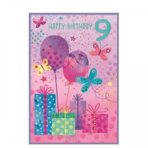 Simon Elvin 9th Birthday Card (Pack of 6)