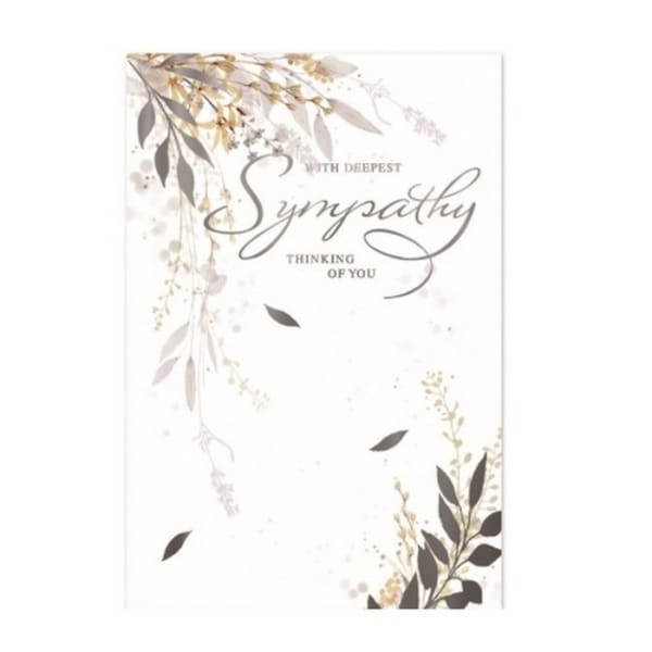 Simon Elvin Leaves Sympathy Card (Pack of 6)