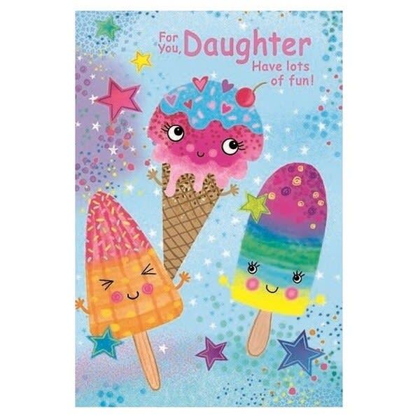 Simon Elvin For You Daughter Ice Cream Card (Pack of 6)