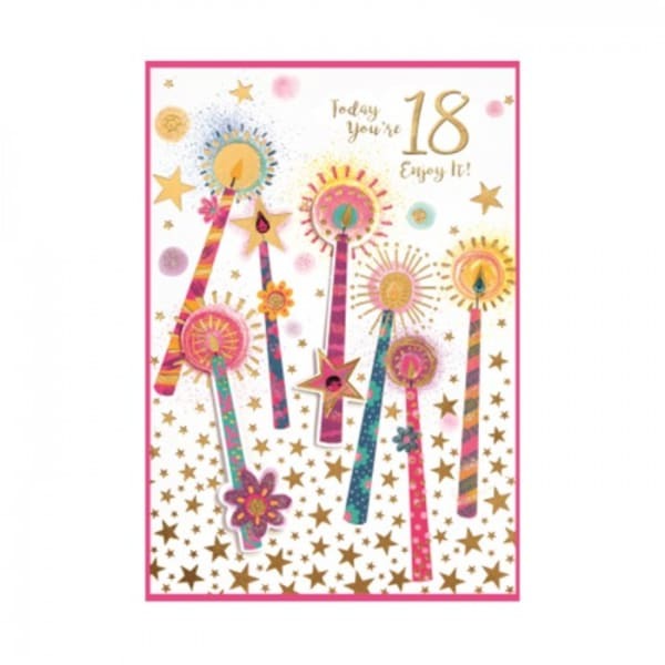 Simon Elvin Isabal Garden Stars 18th Card (Pack of 6)