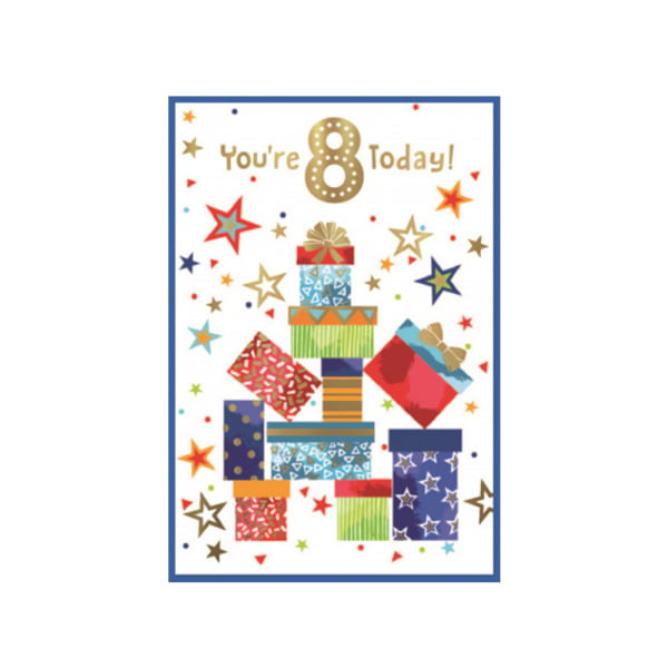 Simon Elvin You Are 8th Today Birthday Card (Pack of 6)