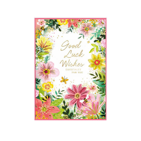 Simon Elvin Isabal Garden Flowers Good Luck Card (Pack of 6)