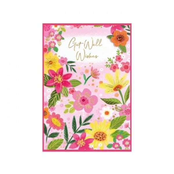 Simon Elvin Isabal Garden Flowers Get Well Card (Pack of 6)