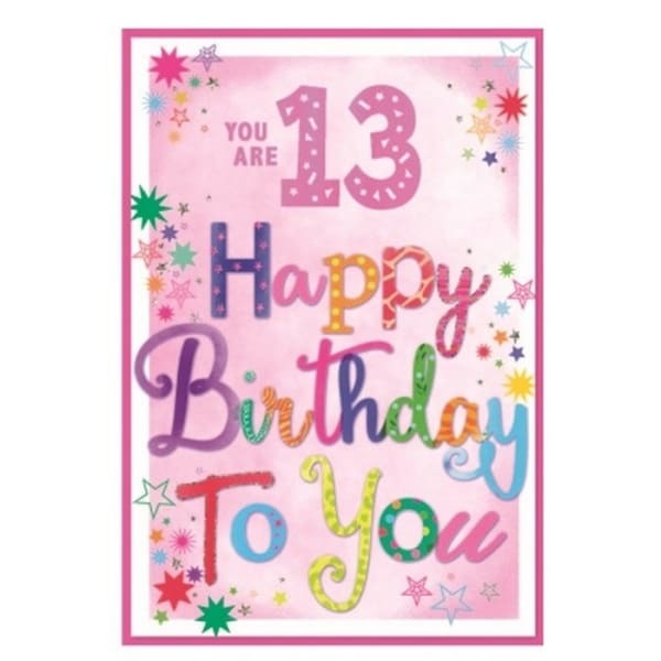 Simon Elvin Stars 13th Birthday Card (Pack of 6)